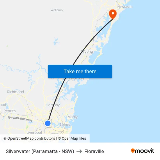 Silverwater (Parramatta - NSW) to Floraville map