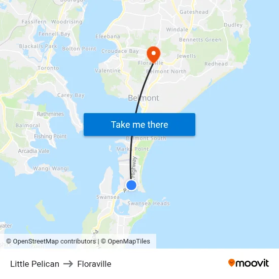 Little Pelican to Floraville map