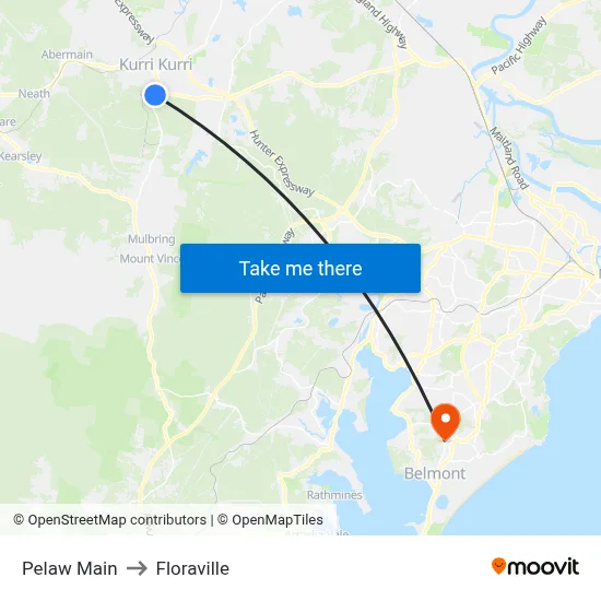 Pelaw Main to Floraville map