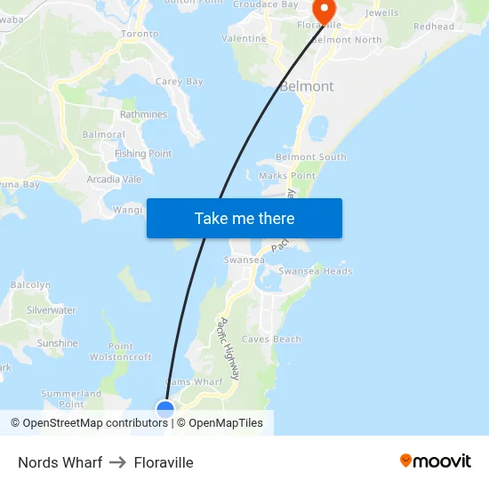 Nords Wharf to Floraville map