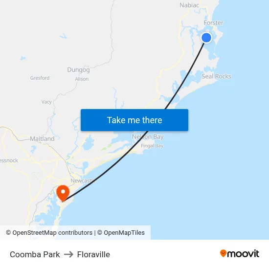 Coomba Park to Floraville map