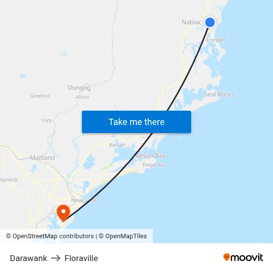 Darawank to Floraville map