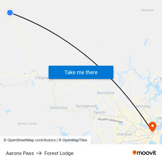 Aarons Pass to Forest Lodge map