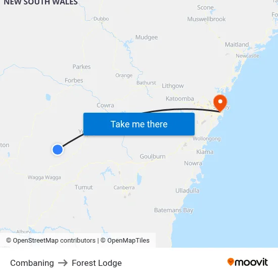 Combaning to Forest Lodge map