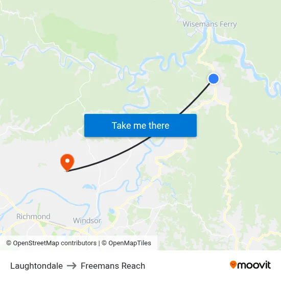 Laughtondale to Freemans Reach map