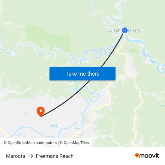 Maroota to Freemans Reach map