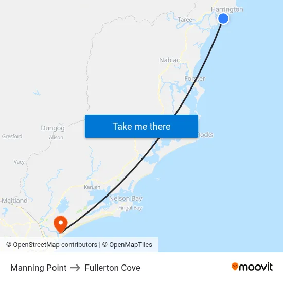Manning Point to Fullerton Cove map