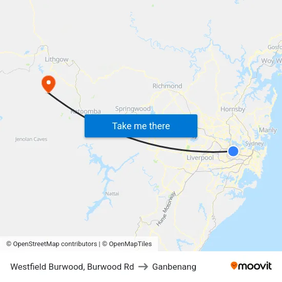 Westfield Burwood, Burwood Rd to Ganbenang map