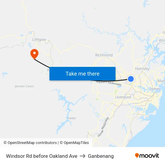 Windsor Rd before Oakland Ave to Ganbenang map