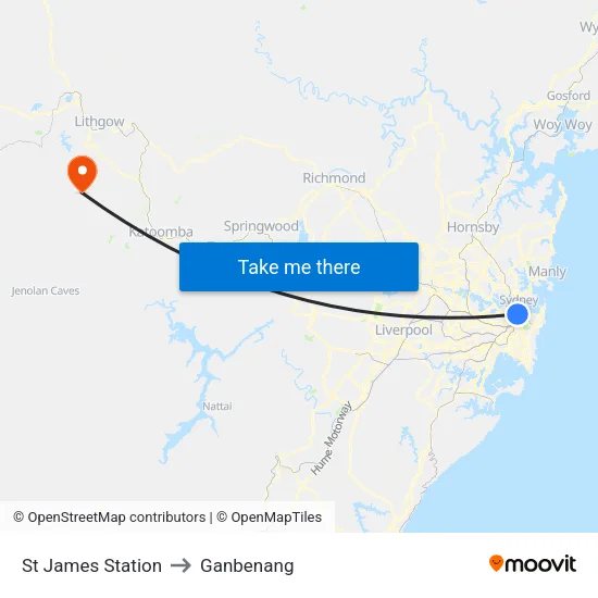St James Station to Ganbenang map
