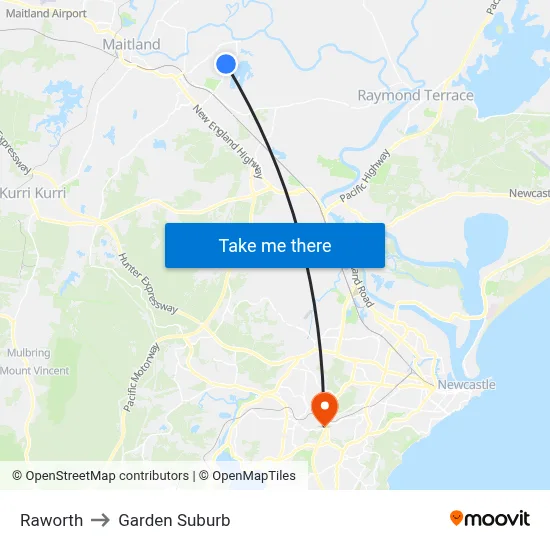 Raworth to Garden Suburb map