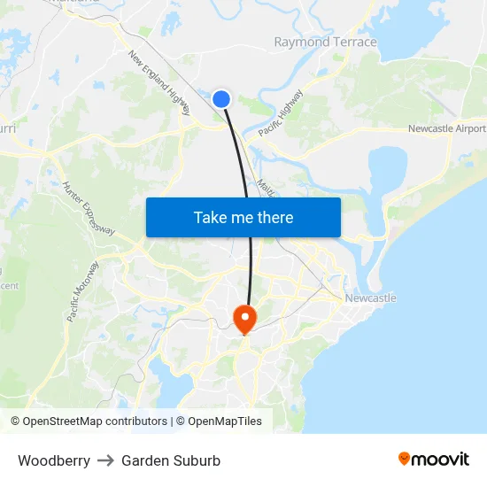 Woodberry to Garden Suburb map