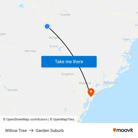 Willow Tree to Garden Suburb map