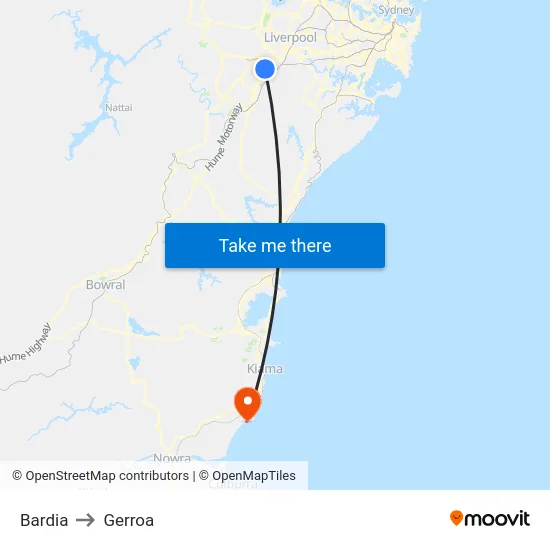 Bardia to Gerroa map