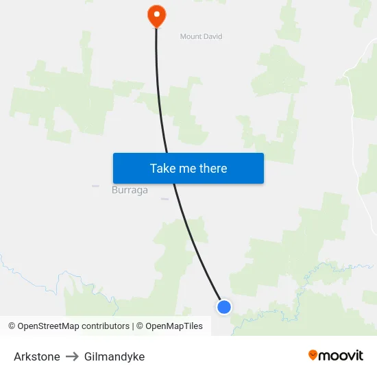 Arkstone to Gilmandyke map