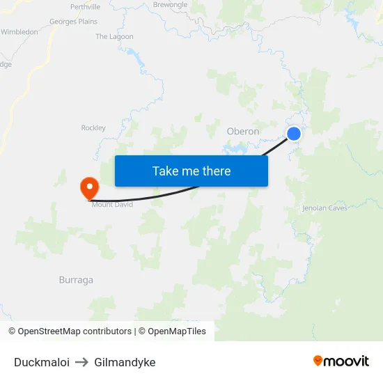Duckmaloi to Gilmandyke map