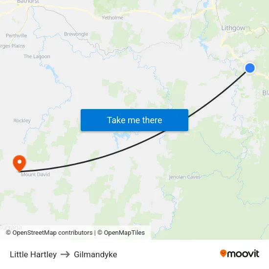 Little Hartley to Gilmandyke map