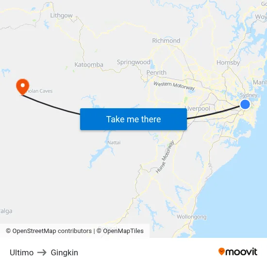 Ultimo to Gingkin map