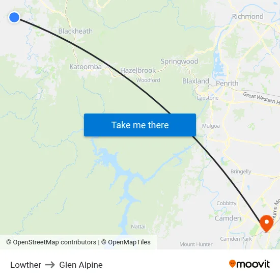 Lowther to Glen Alpine map