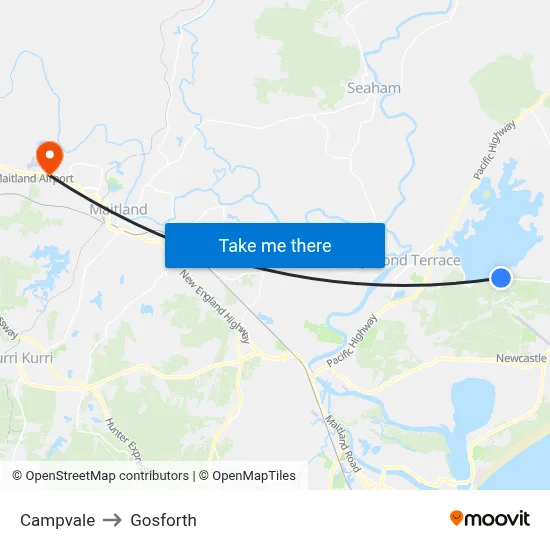 Campvale to Gosforth map