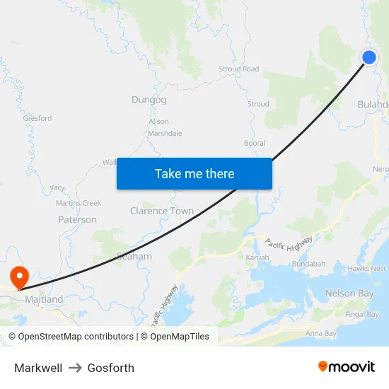 Markwell to Gosforth map