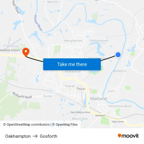 Oakhampton to Gosforth map