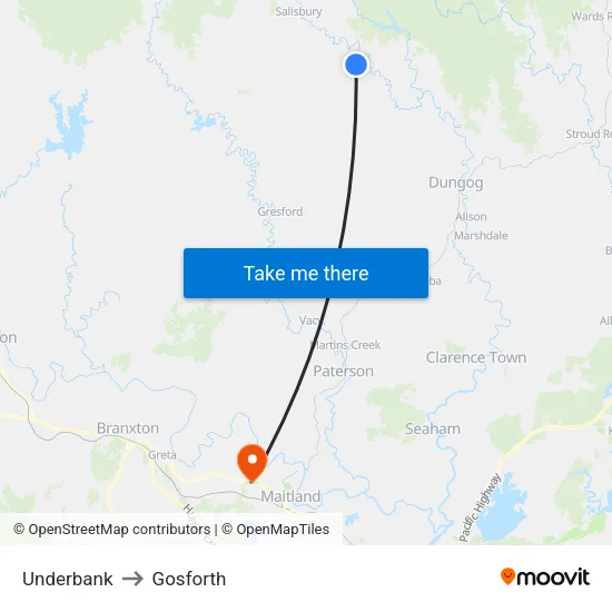 Underbank to Gosforth map