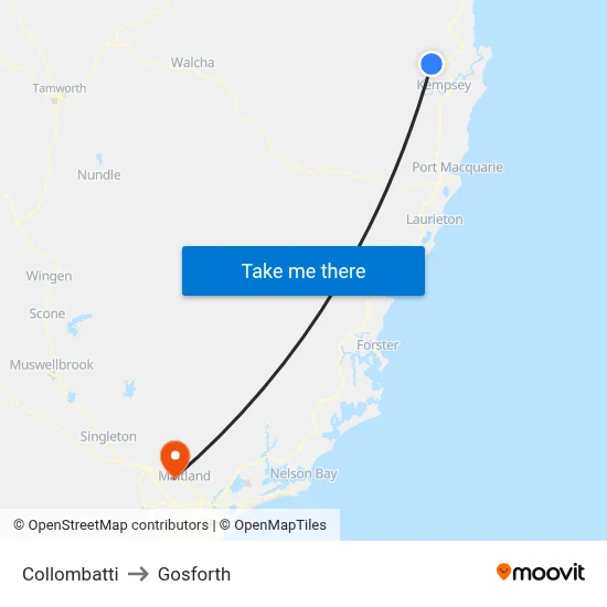 Collombatti to Gosforth map
