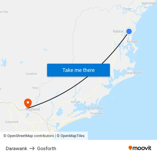 Darawank to Gosforth map
