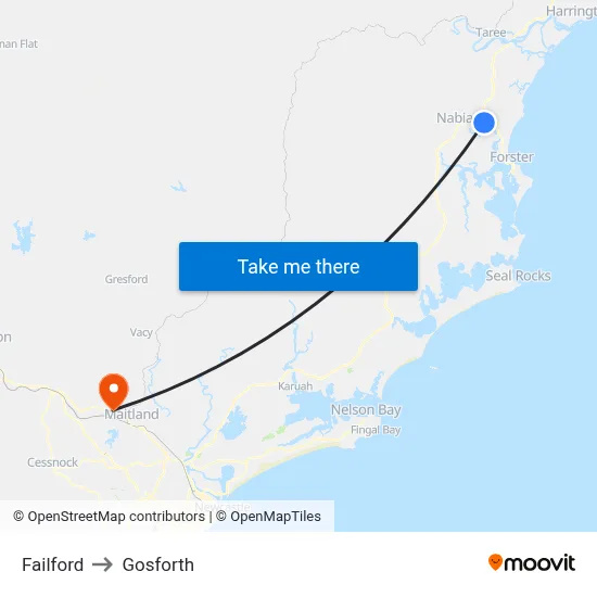 Failford to Gosforth map