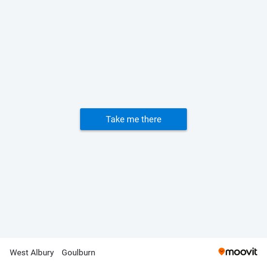 West Albury to Goulburn map