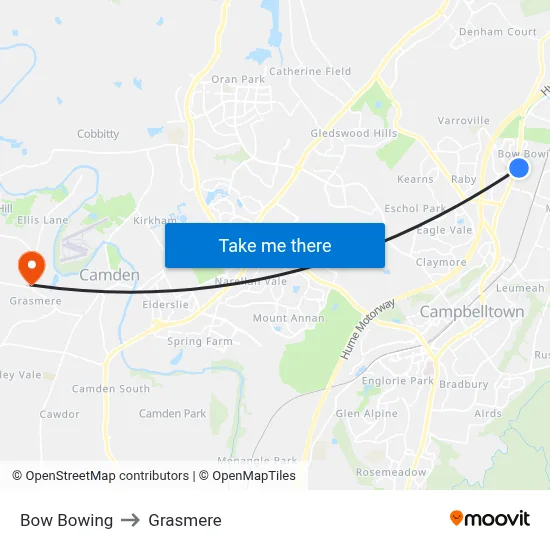 Bow Bowing to Grasmere map