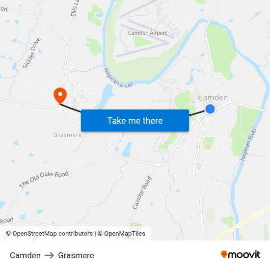 Camden to Grasmere map