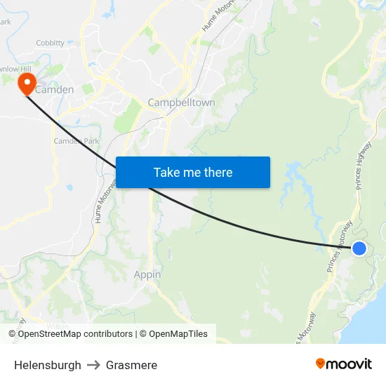 Helensburgh to Grasmere map