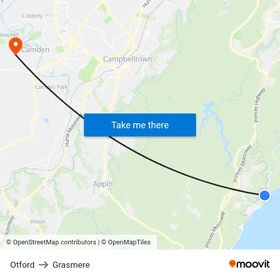 Otford to Grasmere map