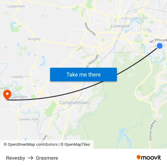 Revesby to Grasmere map