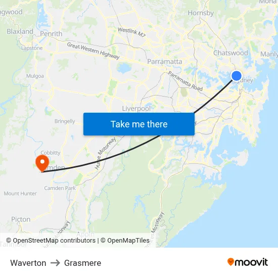 Waverton to Grasmere map