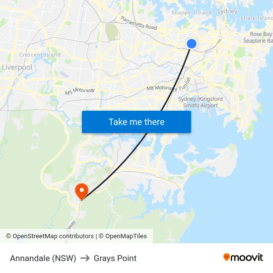 Annandale (NSW) to Grays Point map