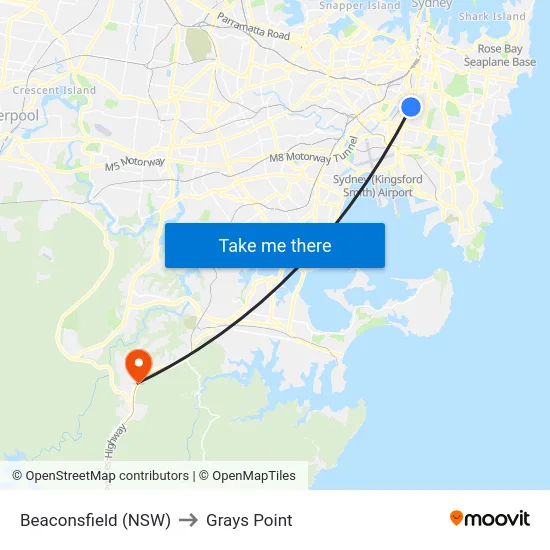 Beaconsfield (NSW) to Grays Point map