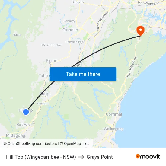 Hill Top (Wingecarribee - NSW) to Grays Point map