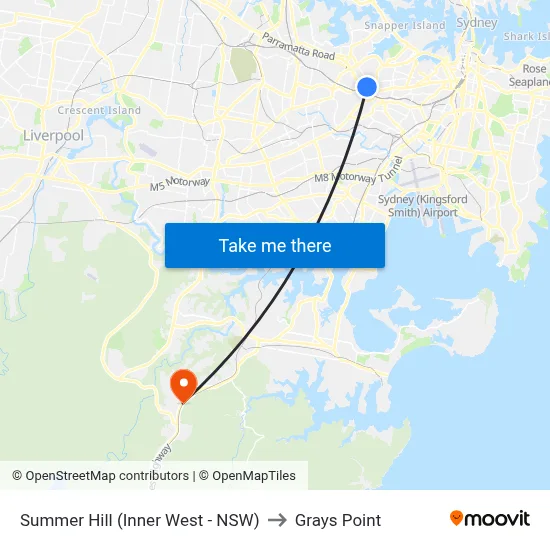 Summer Hill (Inner West - NSW) to Grays Point map