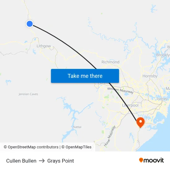 Cullen Bullen to Grays Point map