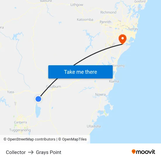Collector to Grays Point map