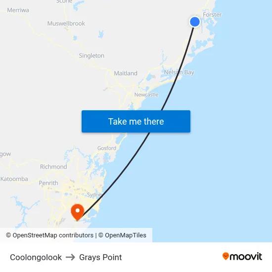 Coolongolook to Grays Point map
