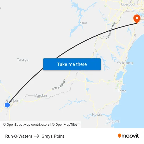 Run-O-Waters to Grays Point map