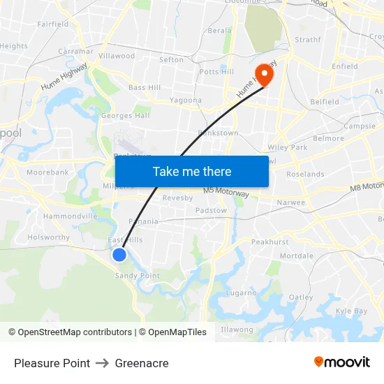 Pleasure Point to Greenacre map