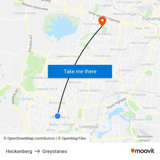 Heckenberg to Greystanes map