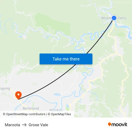 Maroota to Grose Vale map