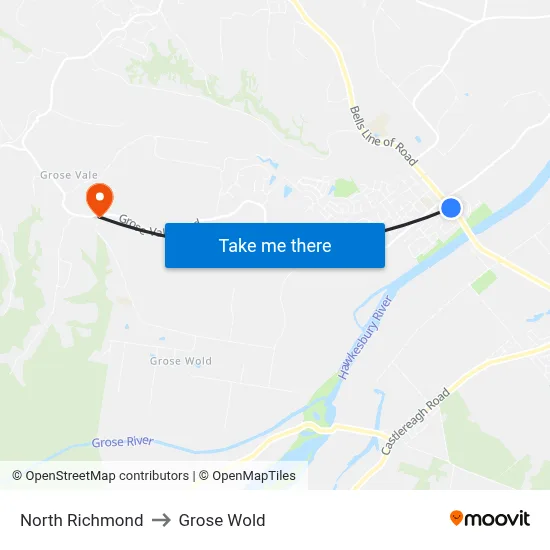 North Richmond to Grose Wold map