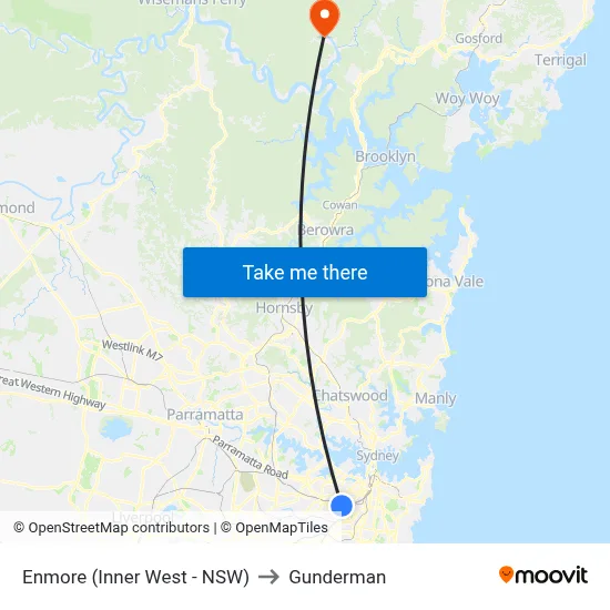 Enmore (Inner West - NSW) to Gunderman map